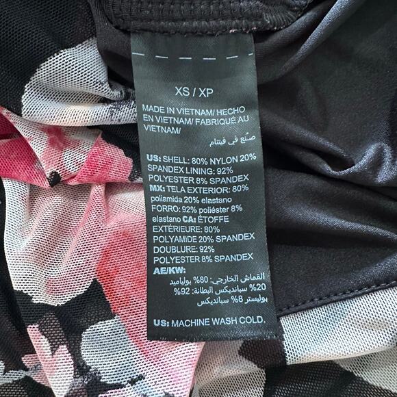 WHBM Y2K Ribbed Floral Blouse Semi-Sheer Lined Coquette V-Neck Whimsigoth - Picture 6 of 8